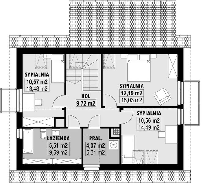 Poddasze projektu E-160