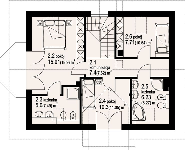 Poddasze projektu Gilowo 9a