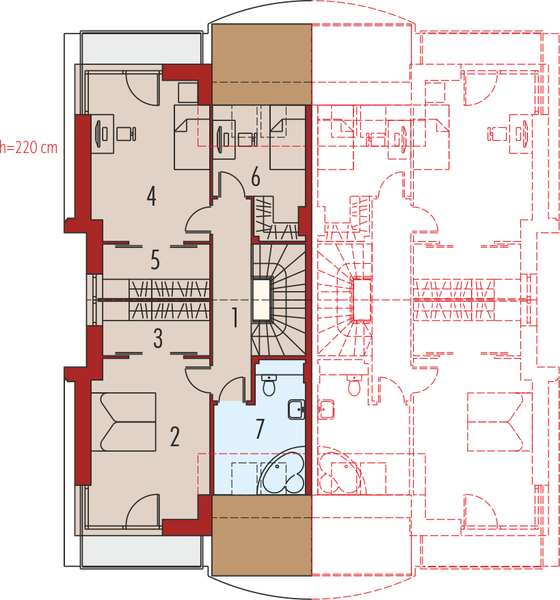 Poddasze projektu Błażej G2 (bliźniak)