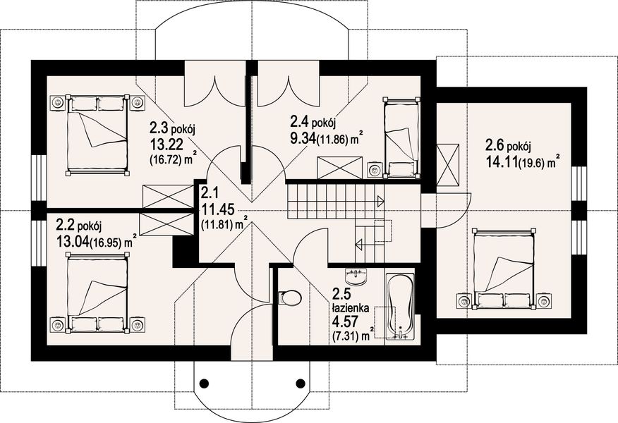 Poddasze projektu Mirów 1