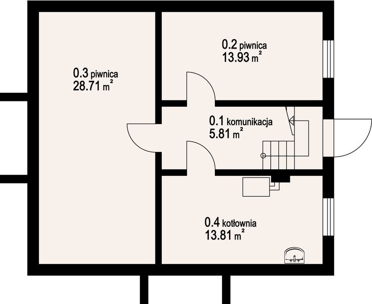 Piwnica projektu Borków mały 19