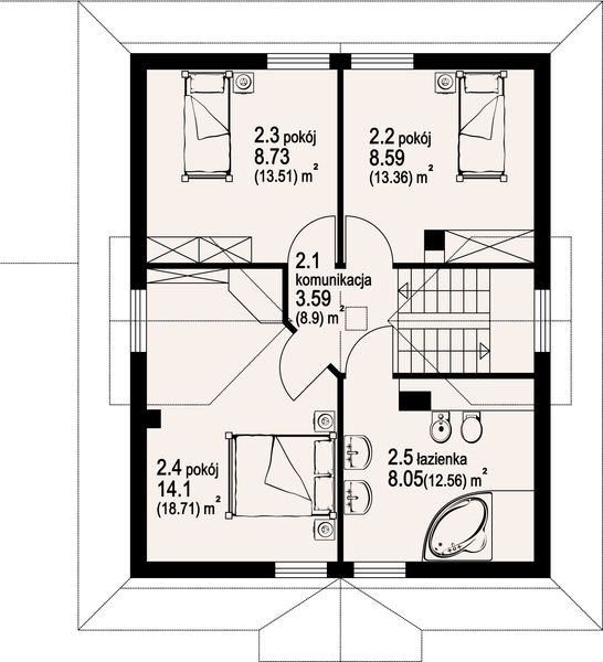 Poddasze projektu Rydzowo 3