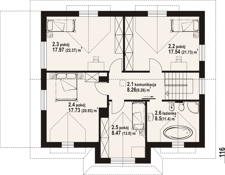 Poddasze projektu Chroślice