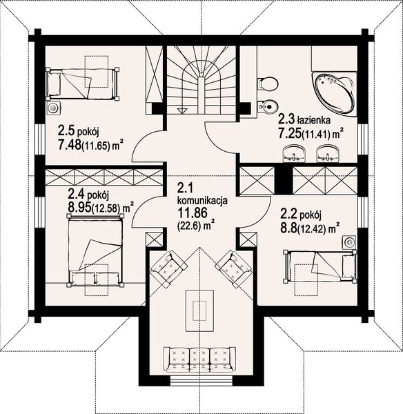 Poddasze projektu Jodłownik dw