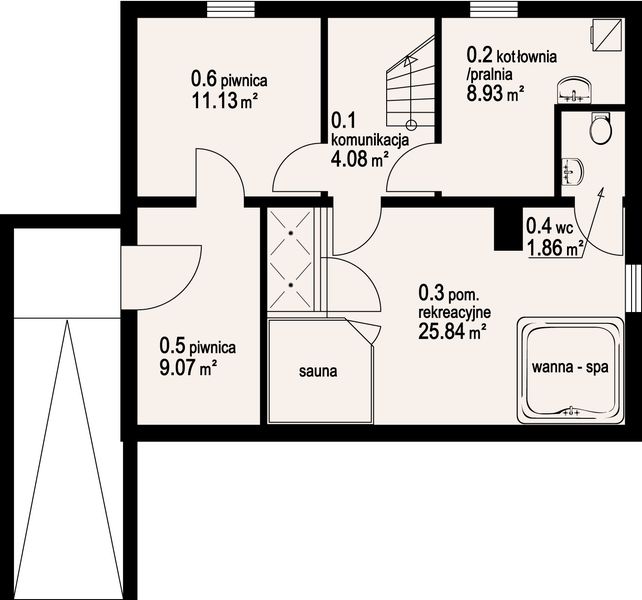 Piwnica projektu Jodłownik dw