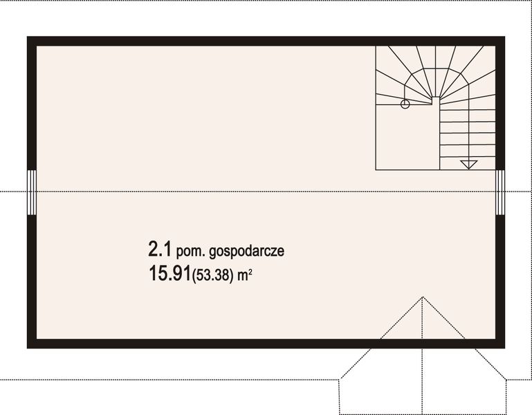 Poddasze projektu Garaż gd 2 (03l)