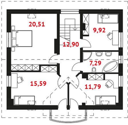 Poddasze projektu Flores