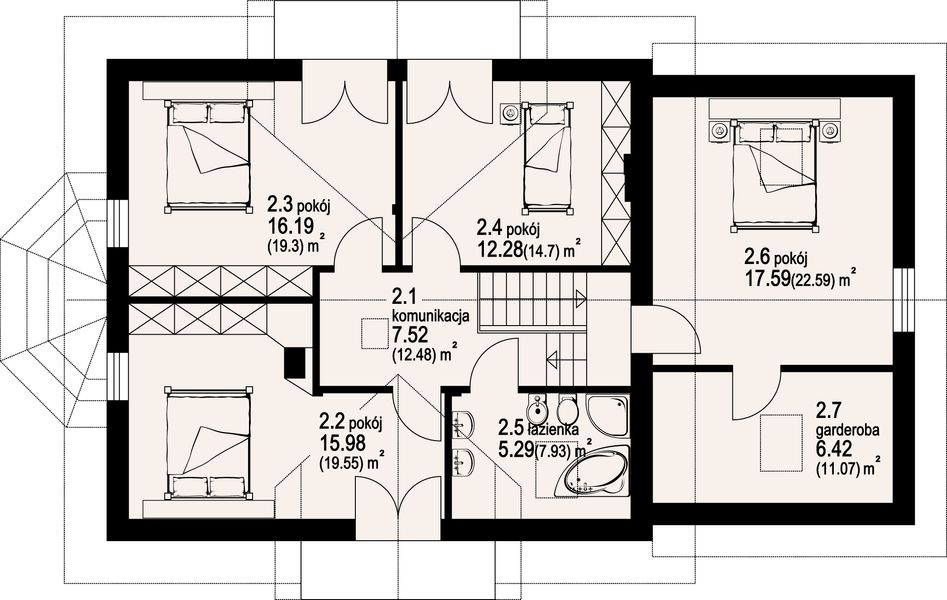 Poddasze projektu Mirów 11e