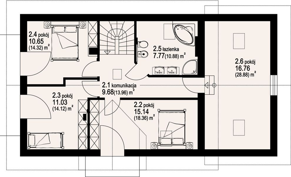 Poddasze projektu Mikołów