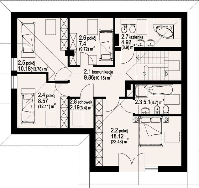 Poddasze projektu Sławków mały g