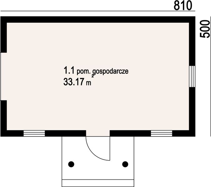 Parter projektu Budynek gospodarczy bg-1