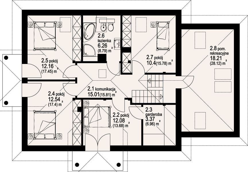 Poddasze projektu Borków nowy g1