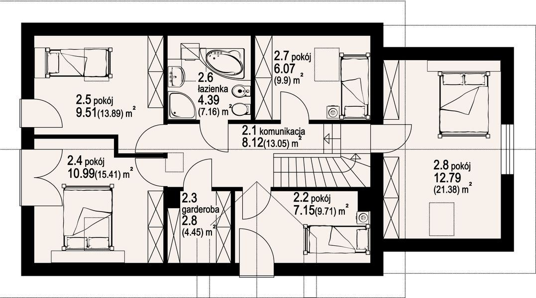 Poddasze projektu Czasław 13g