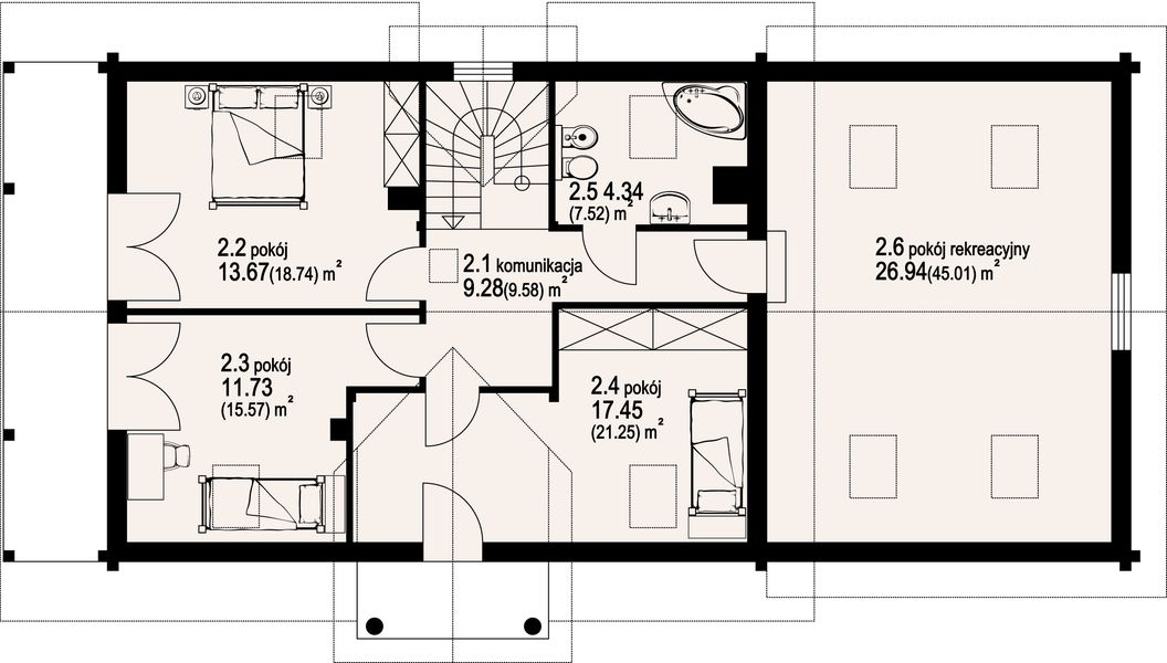 Poddasze projektu Milicz dw14