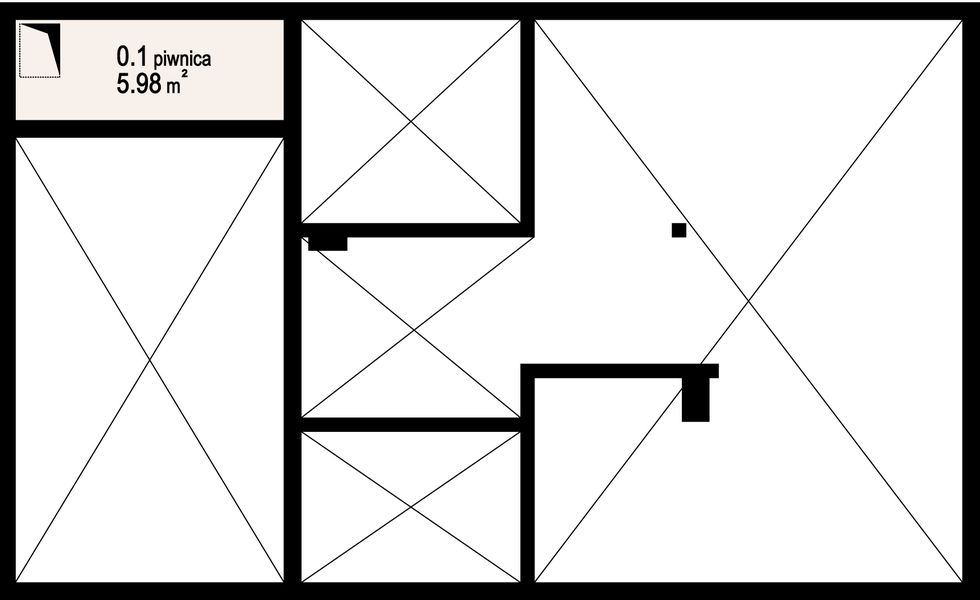 Piwnica projektu Świdowo dws