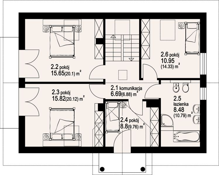 Poddasze projektu Jaworze średnie 3