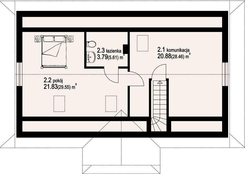 Poddasze projektu Wójcin