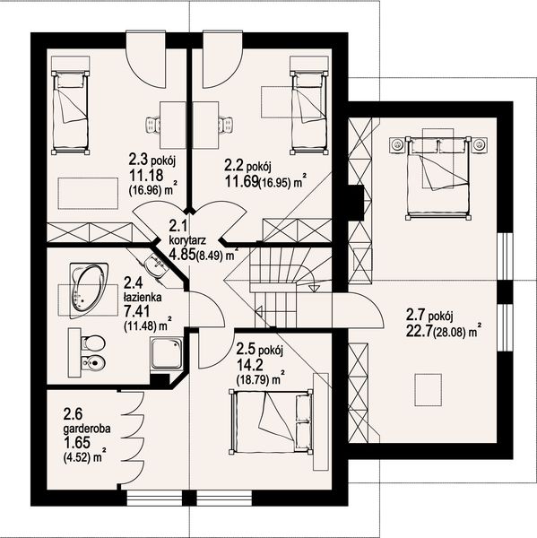 Poddasze projektu Gładyszów 5