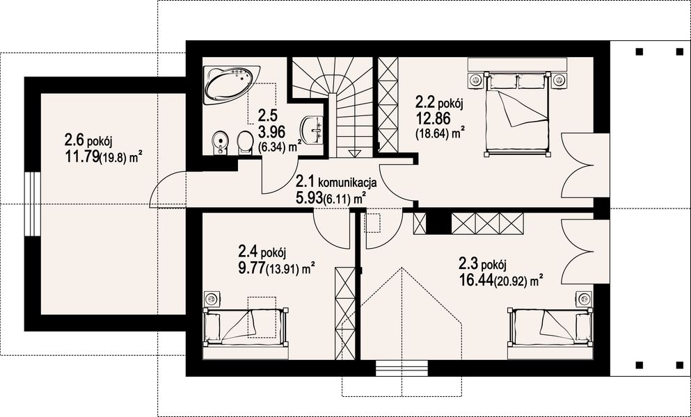 Poddasze projektu Świdnica mg