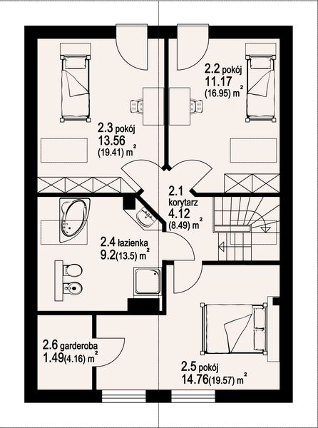 Poddasze projektu Gładyszów 3