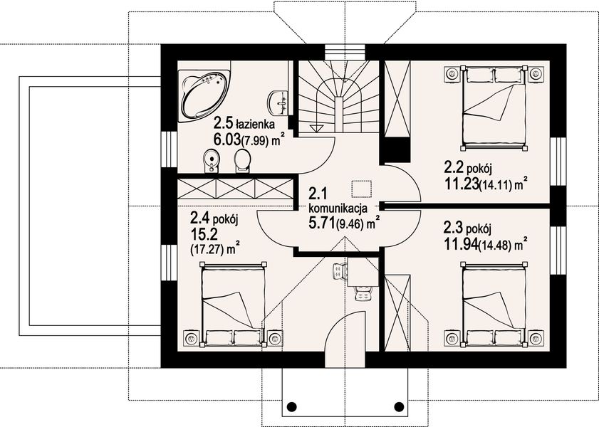 Poddasze projektu Dziekanów 3