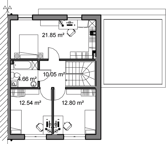 Piętro 1 projektu Racjonalny B