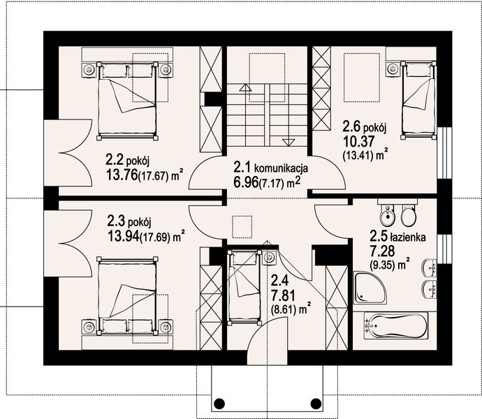 Poddasze projektu Jaworze 3