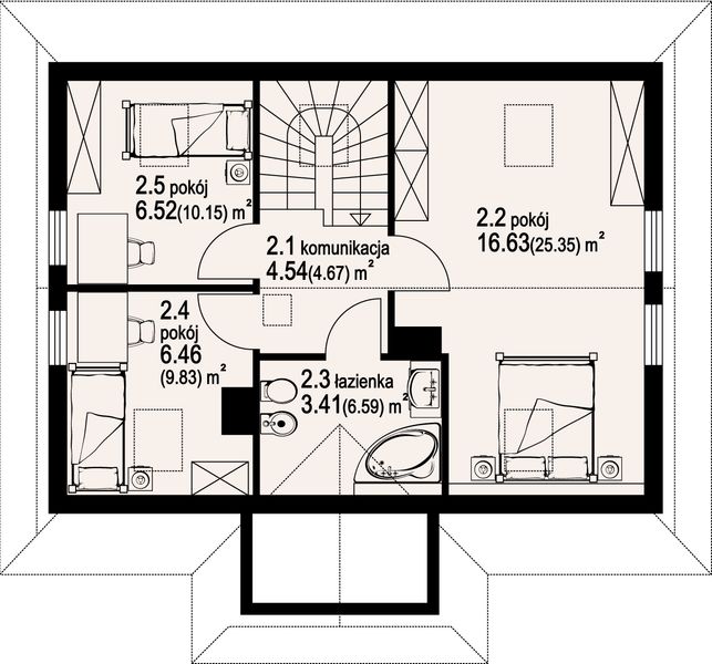 Poddasze projektu Zawoja dws1l