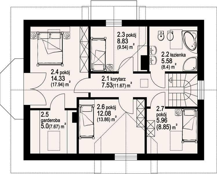 Poddasze projektu Miechów e3