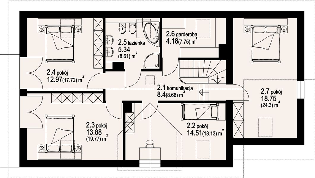 Poddasze projektu Osiek 305k