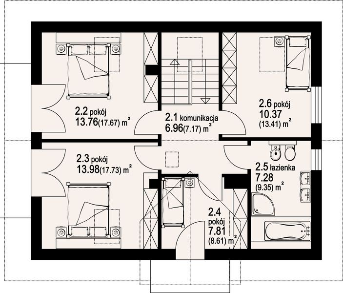 Poddasze projektu Jaworze 33