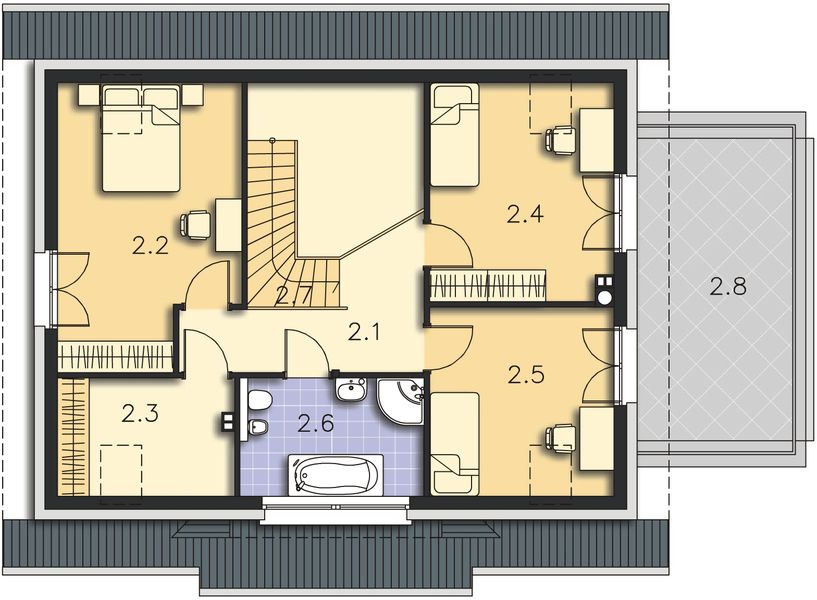 Poddasze projektu Berlin II DCP160a