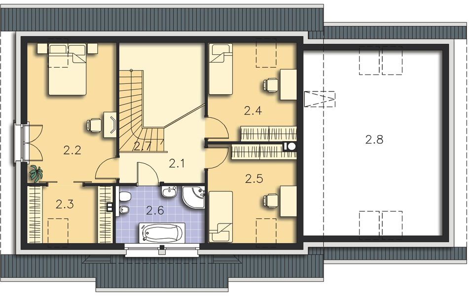 Poddasze projektu Berlin III DCP160b