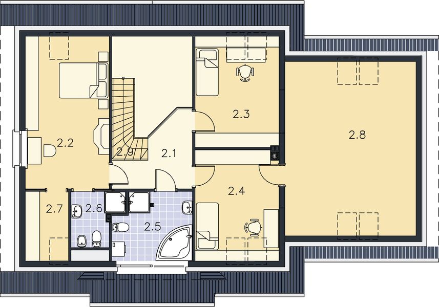 Poddasze projektu Montreal II DCP180a