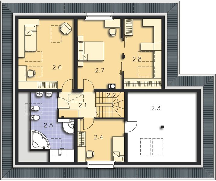 Poddasze projektu Ascot DCP201