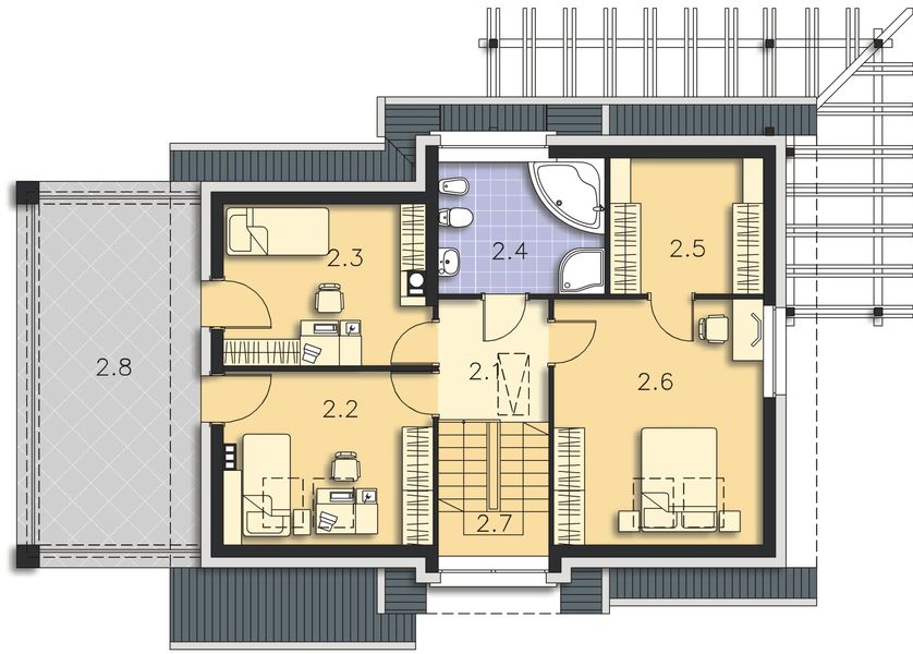 Poddasze projektu Tokio III DCP190b