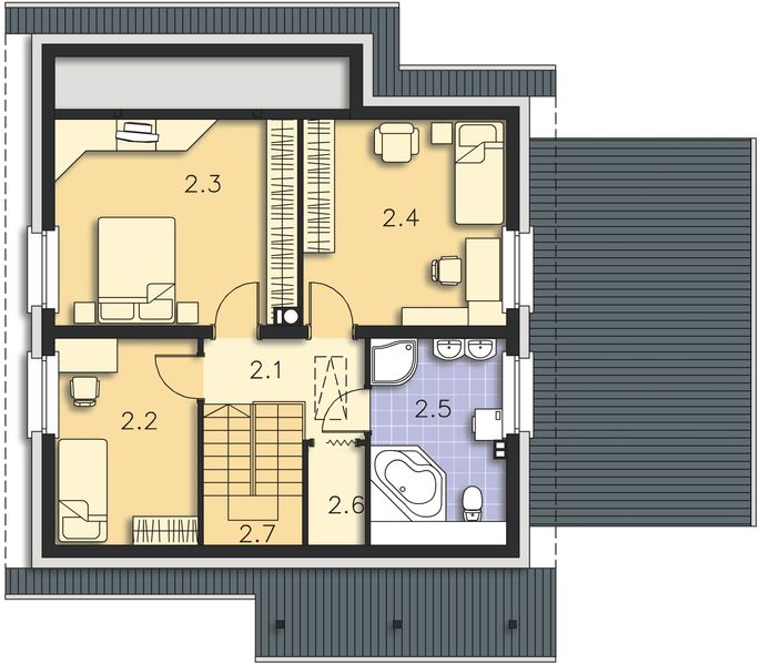 Poddasze projektu Barcelona DCP132