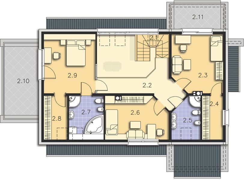 Poddasze projektu Heidelberg DCP207