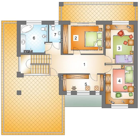 Piętro 1 projektu JM 120