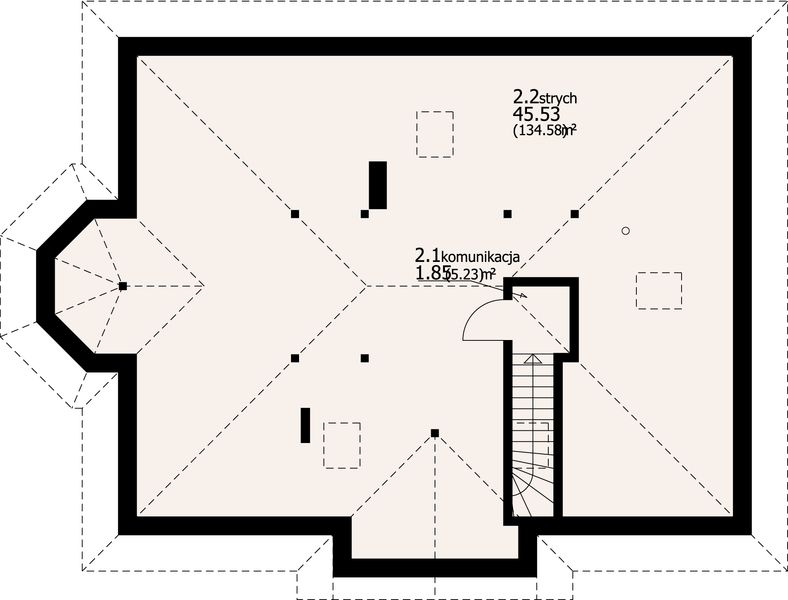 Poddasze projektu Zadębie 19