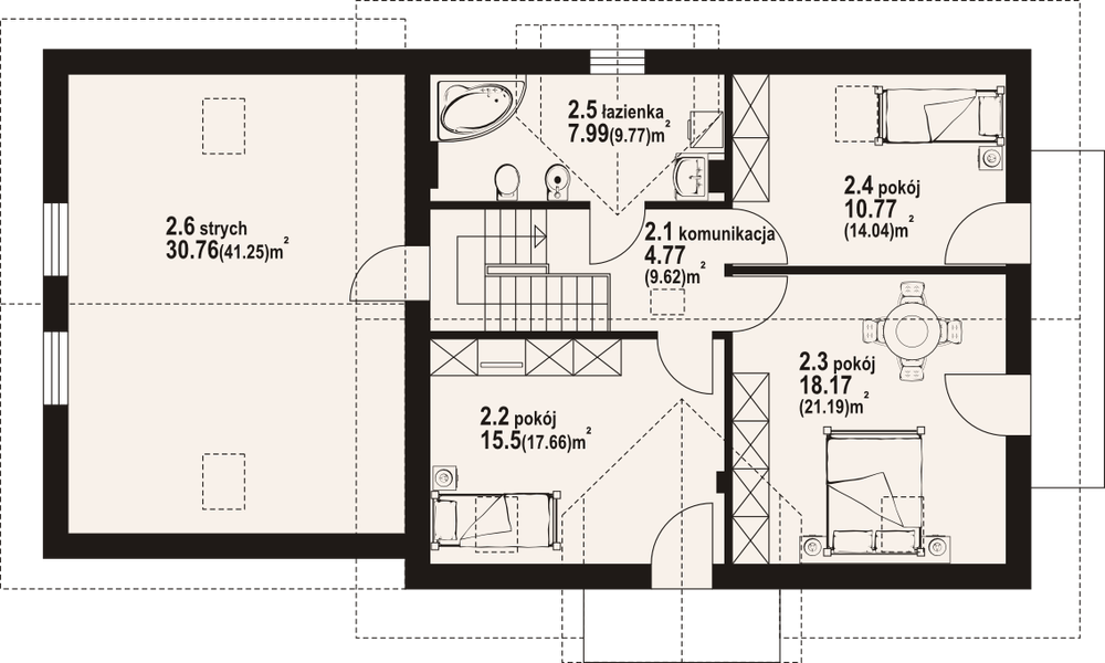 Poddasze projektu Biskupice 25