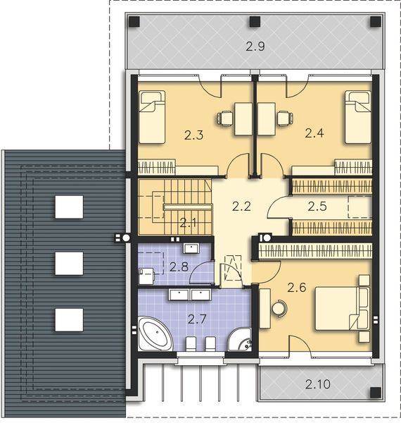Poddasze projektu Livorno LMP335