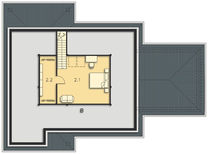 Poddasze projektu Aleksandria II DCP170a