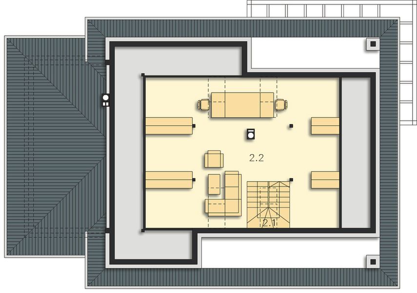 Poddasze projektu Denver III DCB112b