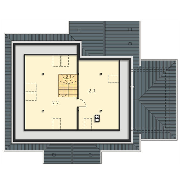 Poddasze projektu Lucia V DCB88d