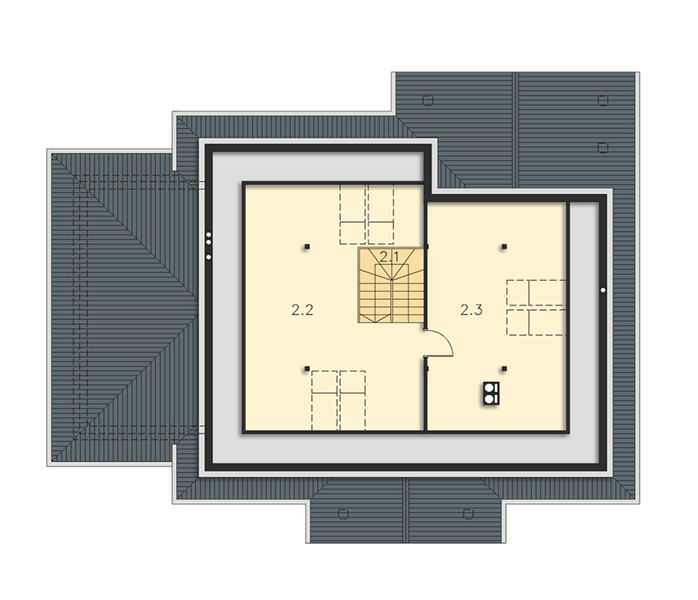 Poddasze projektu Lucia VI DCB88e