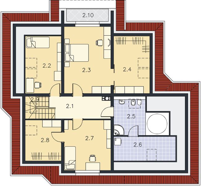 Poddasze projektu Florencja III DCP210b