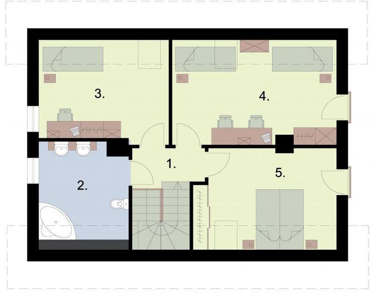 Poddasze projektu Avalon szkielet drewniany, dom mieszkalny jednorodzinny z poddaszem użytkowym