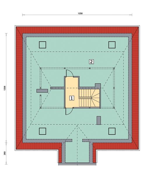 Poddasze projektu W-1027