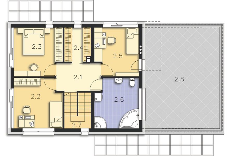 Piętro 1 projektu Belfast III DCP268b